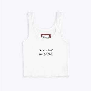 CHNGE Women Don’t Owe You Shit Waffle Tank
